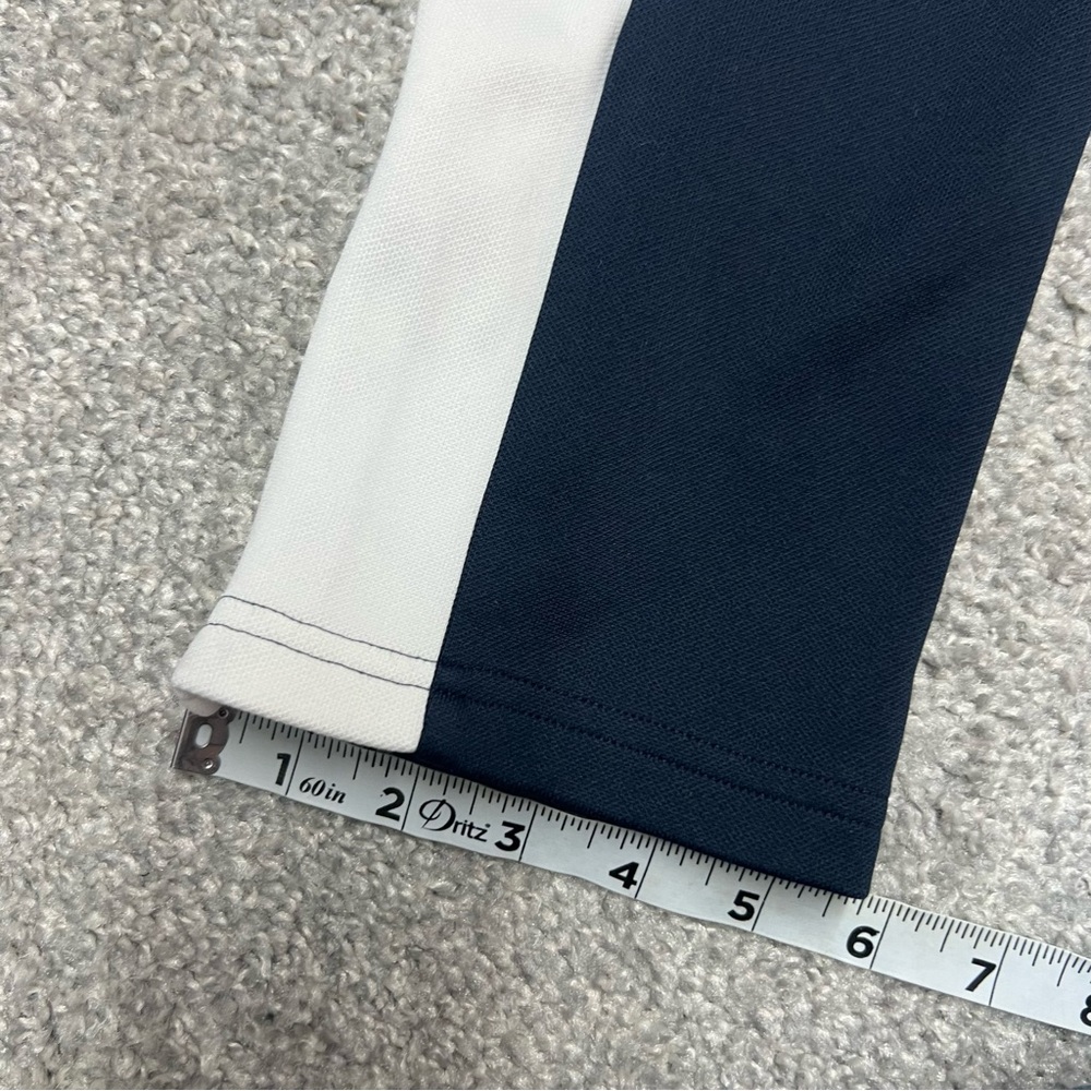 Tory Burch Sport Sweatpants Women XS Blue White Athleisure Track Pants Ankle Zip - Picture 3 of 10